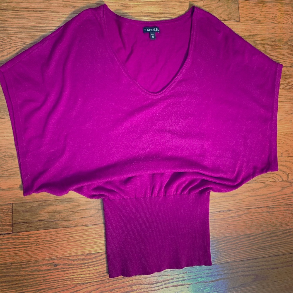 Express XS, Fuchsia kimono sweater short sleeve